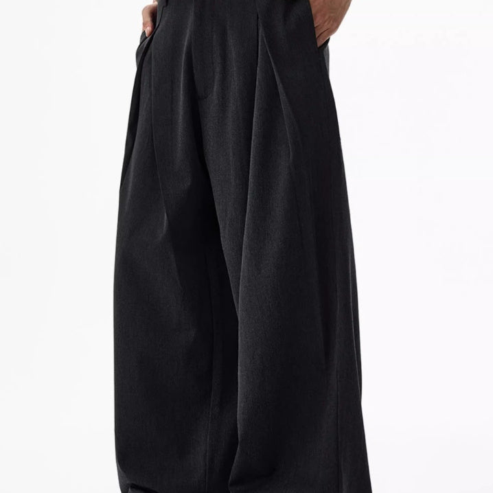 Design Sense Double Pleated Profile Suit Pants Men Gym Abyssal Gear
