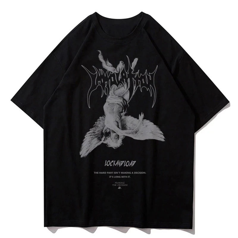 Abyssal Gear Art Fallen Angels Oversized Men's T-Shirt