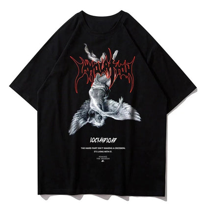 Abyssal Gear Art Fallen Angels Oversized Men's T-Shirt