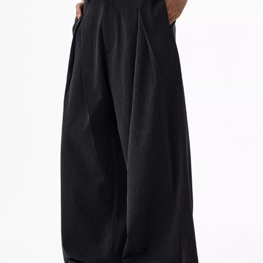 Design Sense Double Pleated Profile Suit Pants Men Gym Abyssal Gear