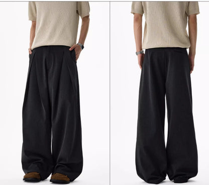 Design Sense Double Pleated Profile Suit Pants Men Gym Abyssal Gear