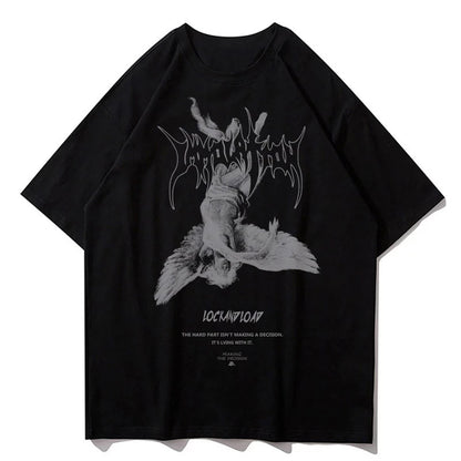 Abyssal Gear Art Fallen Angels Oversized Men's T-Shirt