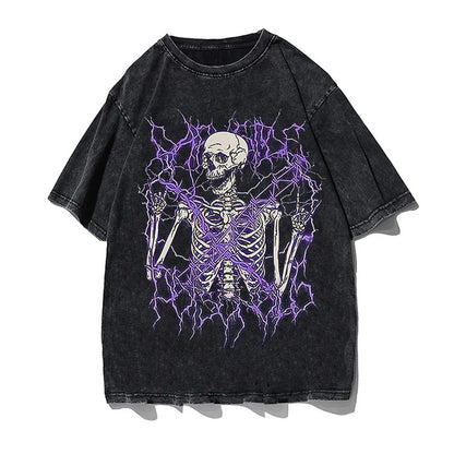 Abyssal Gear Men's Purp Skeleton Casual Streetwear