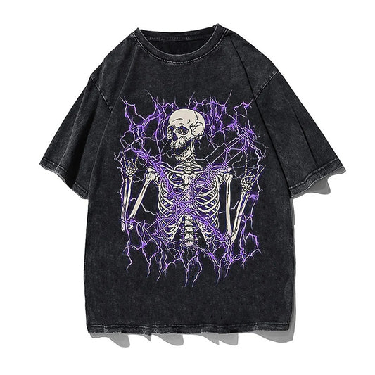 Abyssal Gear Men's Purp Skeleton Casual Streetwear