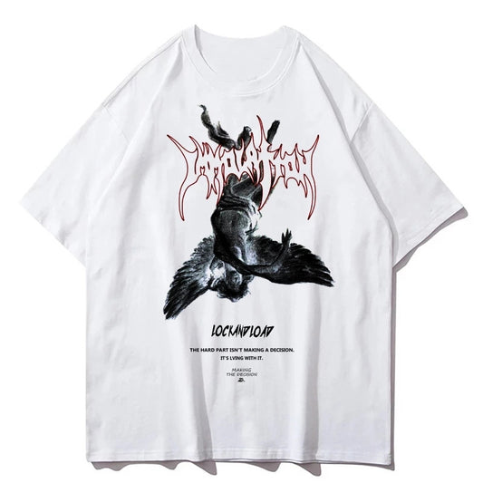 Abyssal Gear Art Fallen Angels Oversized Men's T-Shirt