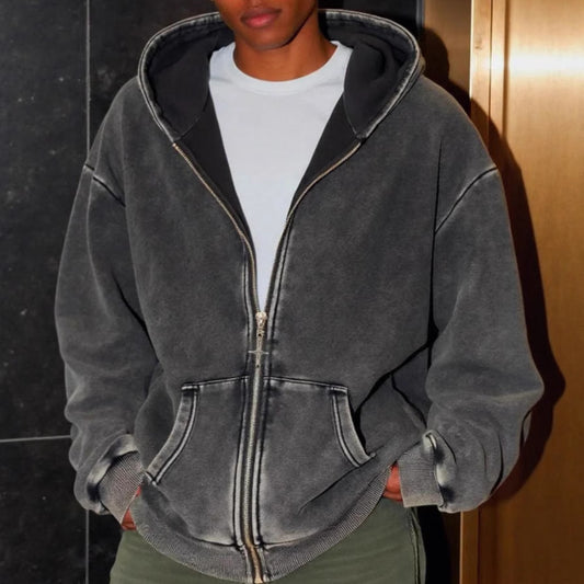 Abyssal Gear Gray Loose Comfortable Hoodie Casual Streetwear