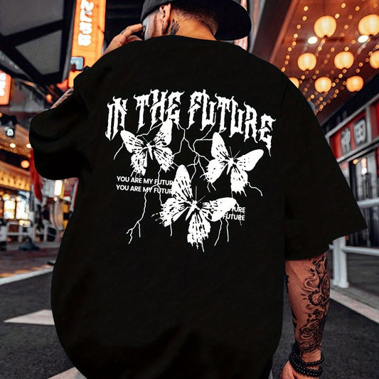 Butterfly Print, Men's Graphic Design Round Neck Activity T-shirt Abyssal Gear